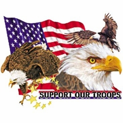 Support Our Troops (With Eagles) - T-shirt