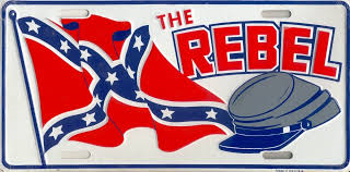 The Rebel Confederate Flag License Plate