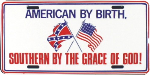 American by Birth / License Plate
