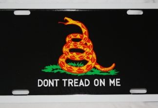 Don't Tread On Me - License Plate (Black)