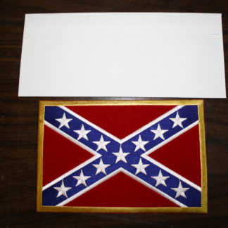 Large Rebel Flag Patch (Envelope for size comparison)