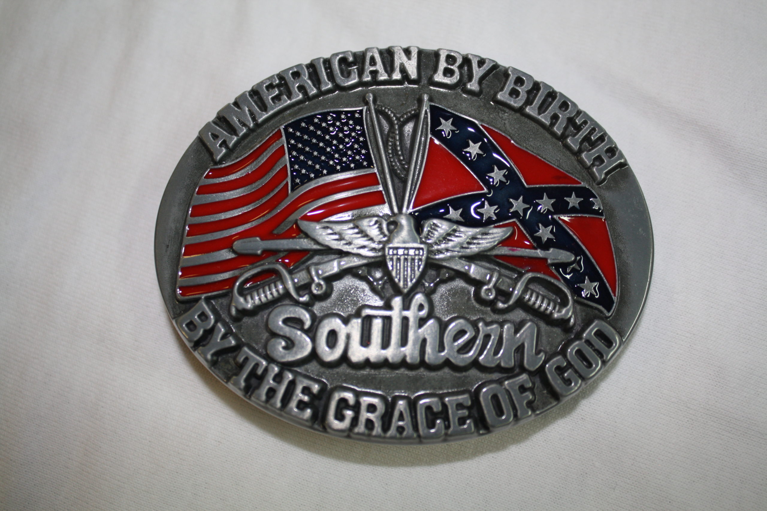 American By Birth / Southern By the Grace of God Belt Buckle